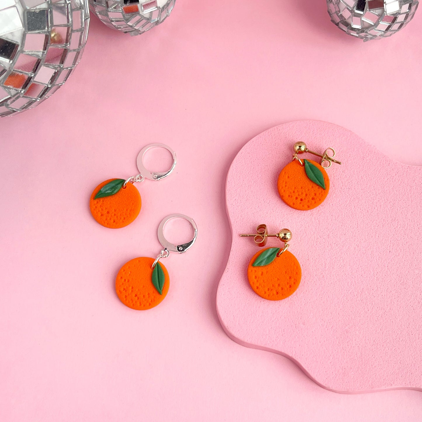 Orange Peel Earrings