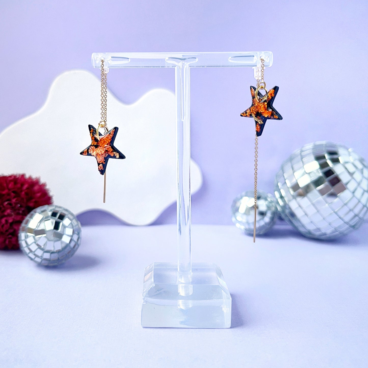 Over the Moon Threader Earrings