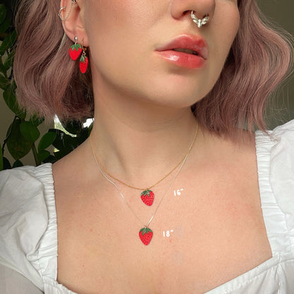 Sweet Strawberry Necklace