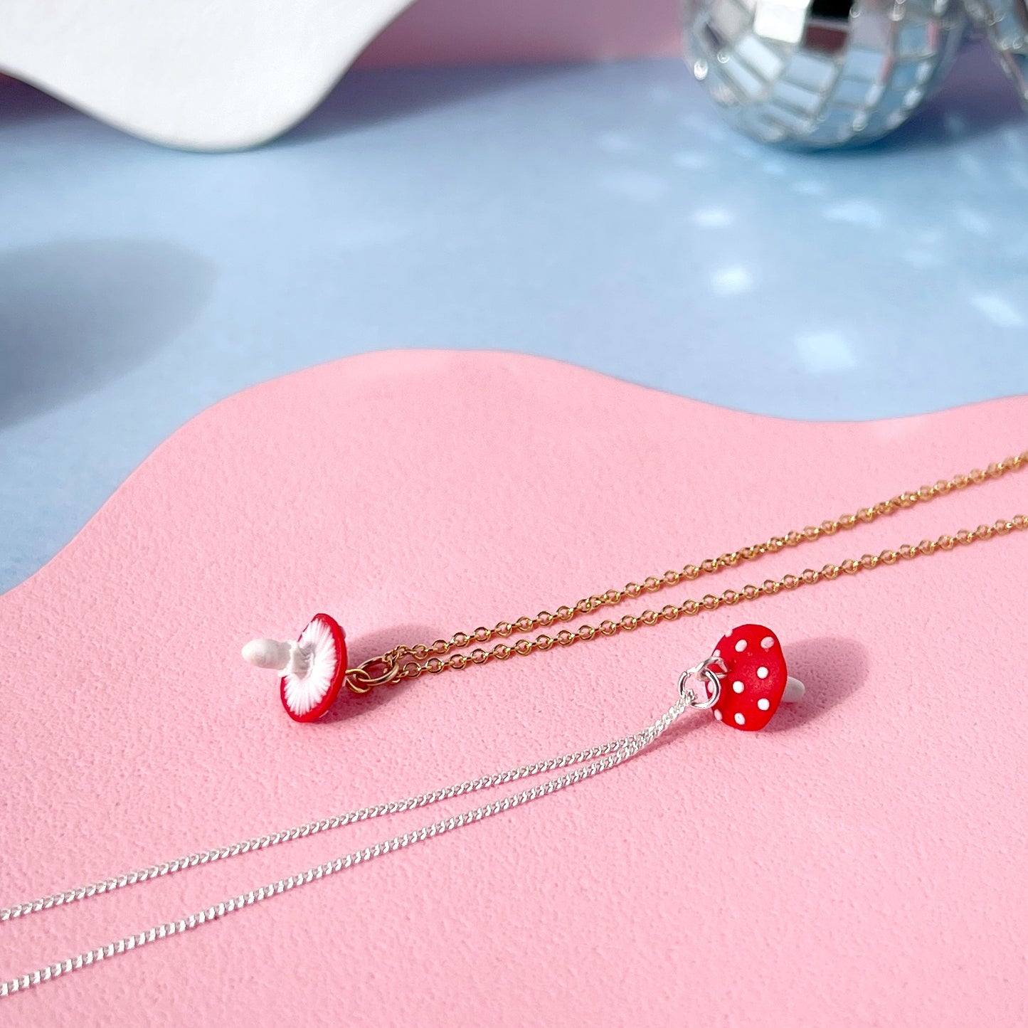 Itty Bitty Mushroom Necklace
