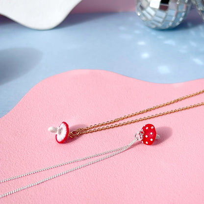 Itty Bitty Mushroom Necklace