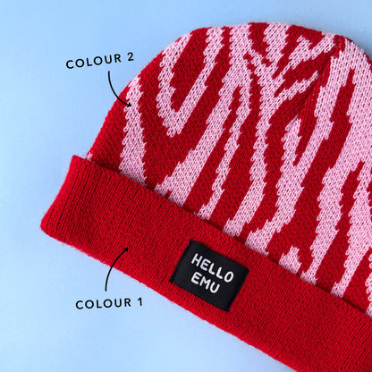 Zebra Print Beanie