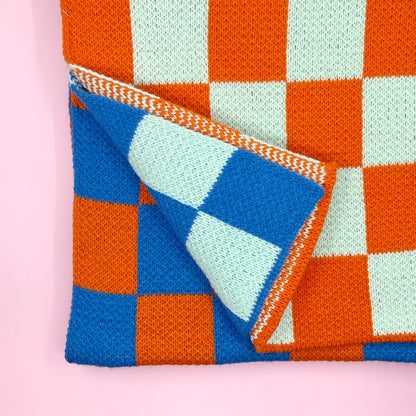 Three Tone Check Scarf