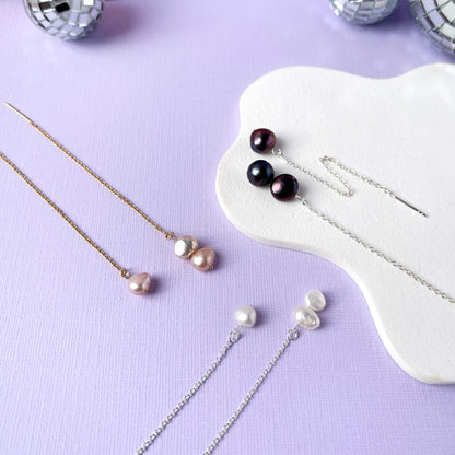 Pearly Threader Earrings