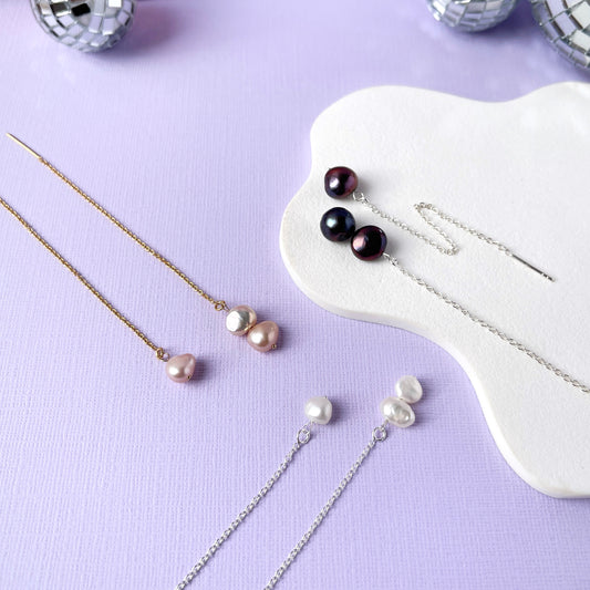 Pearly Threader Earrings