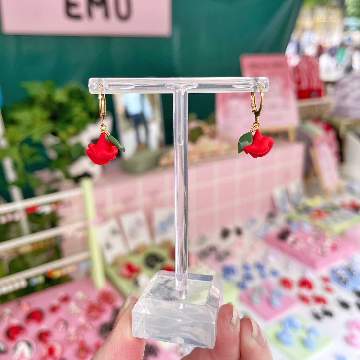 Kiss From a Rose Hoop Earrings