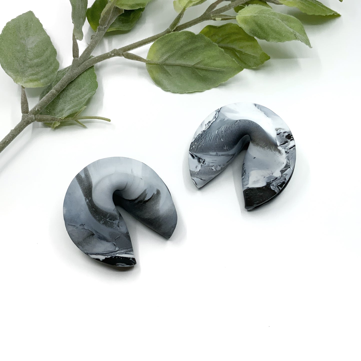 Marble Fluff Fortune Cookie Sculpture