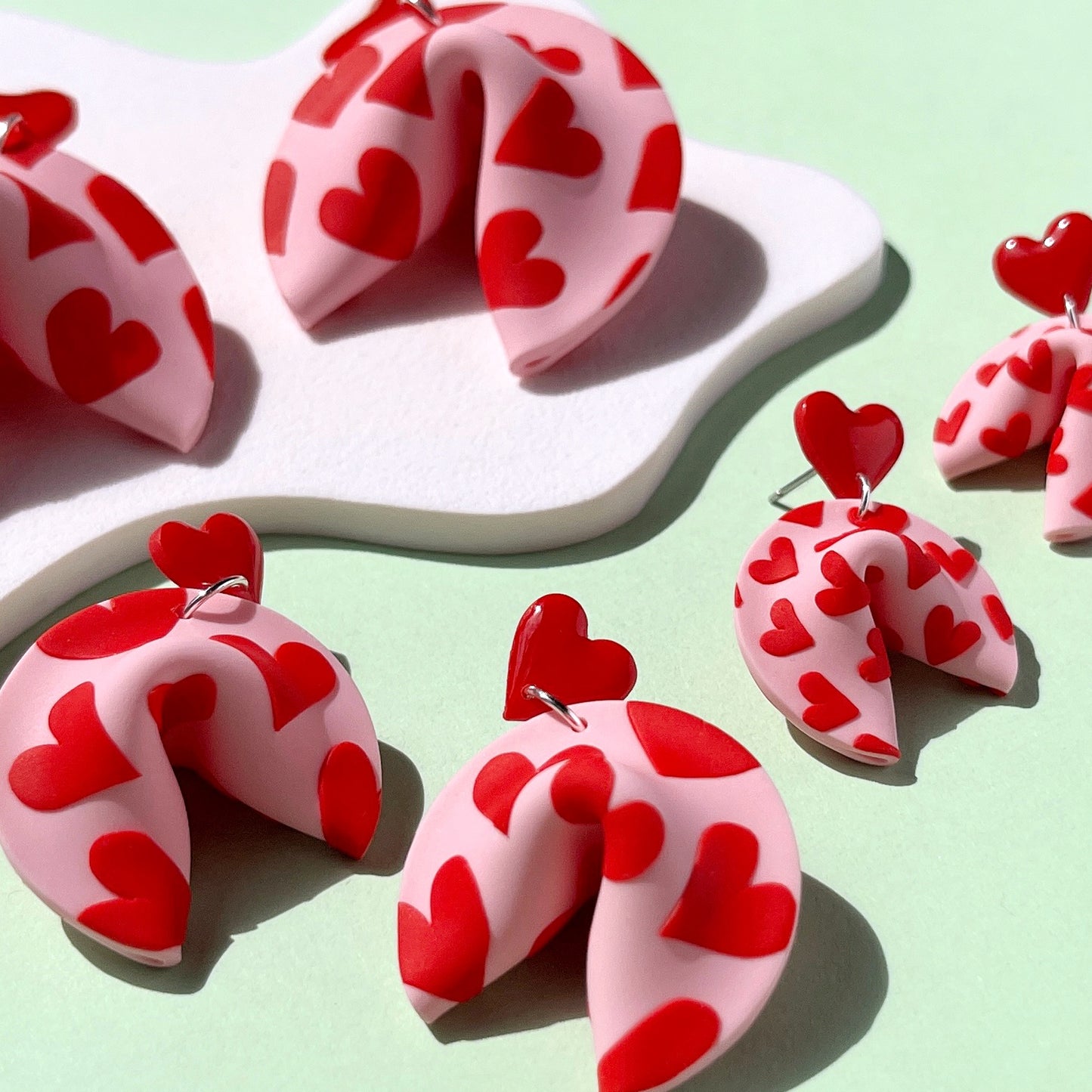 Heart Baker Fortune Cookie Earrings