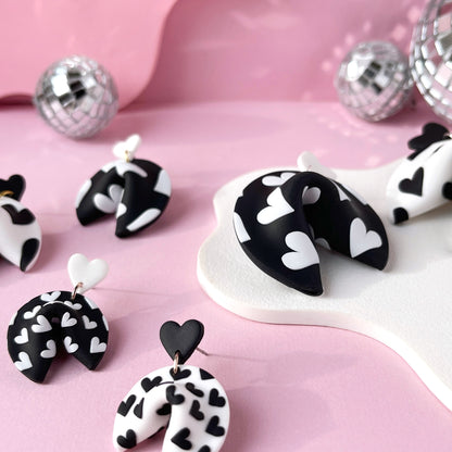 Heart Baker Fortune Cookie Earrings