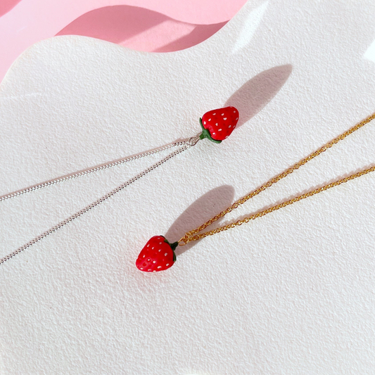 Itty Bitty Strawberry Necklace
