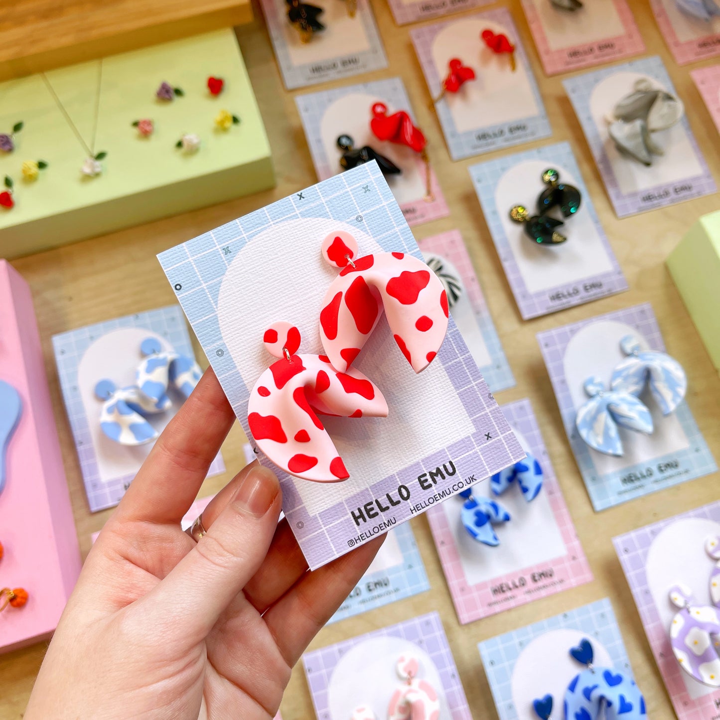 Deja Moo Fortune Cookie Earrings