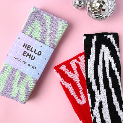 Zebra Print Fingerless Gloves