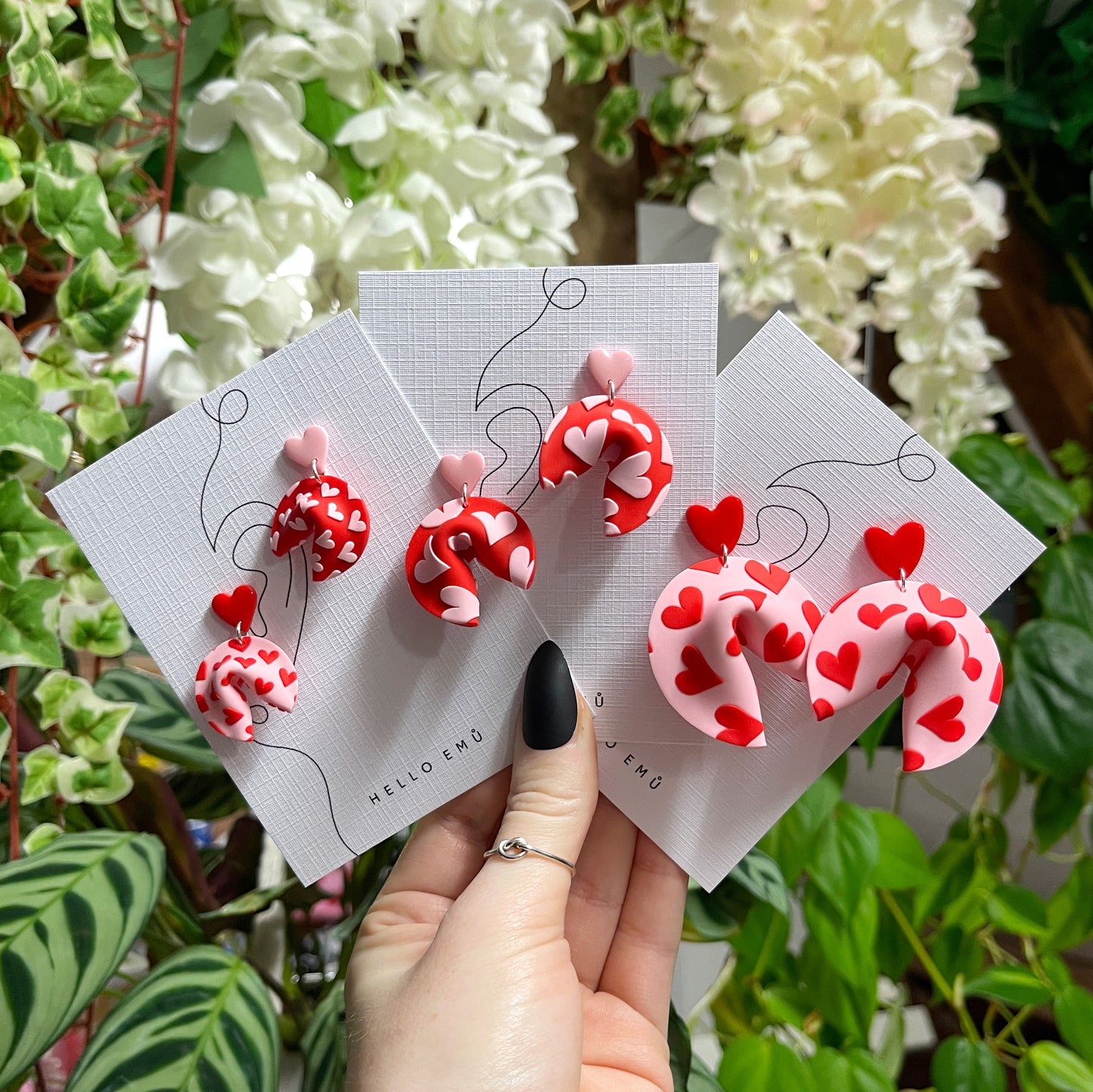 Heart Baker Fortune Cookie Earrings
