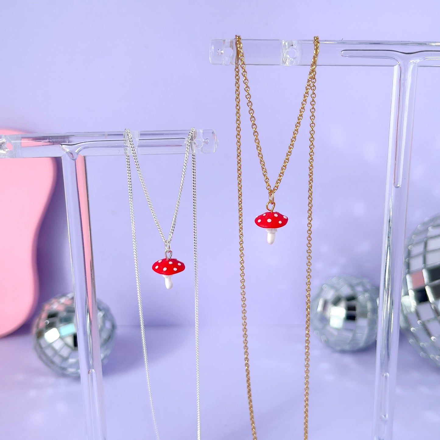 Itty Bitty Mushroom Necklace