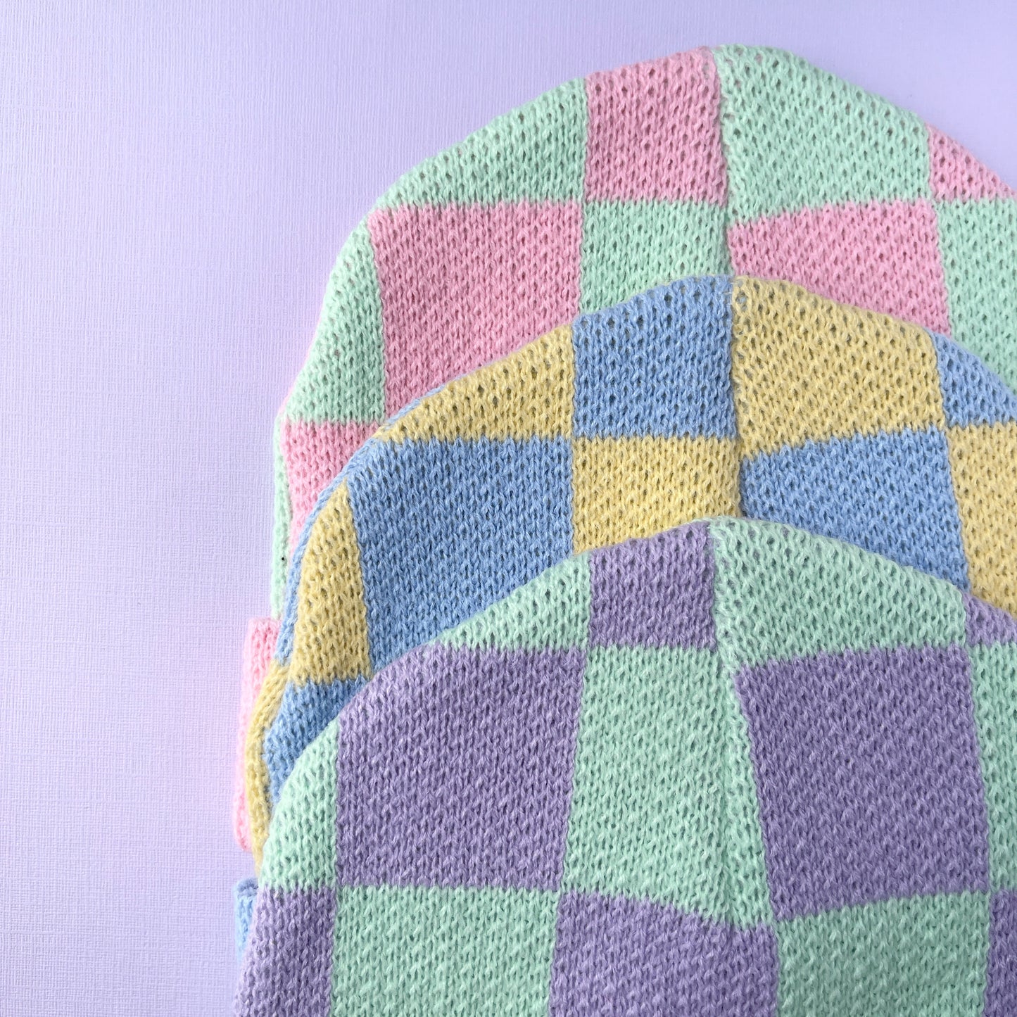 Large Check Beanie