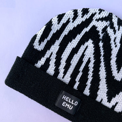 Zebra Print Beanie