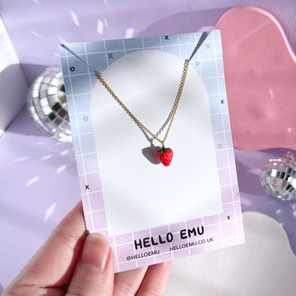 Itty Bitty Strawberry Necklace