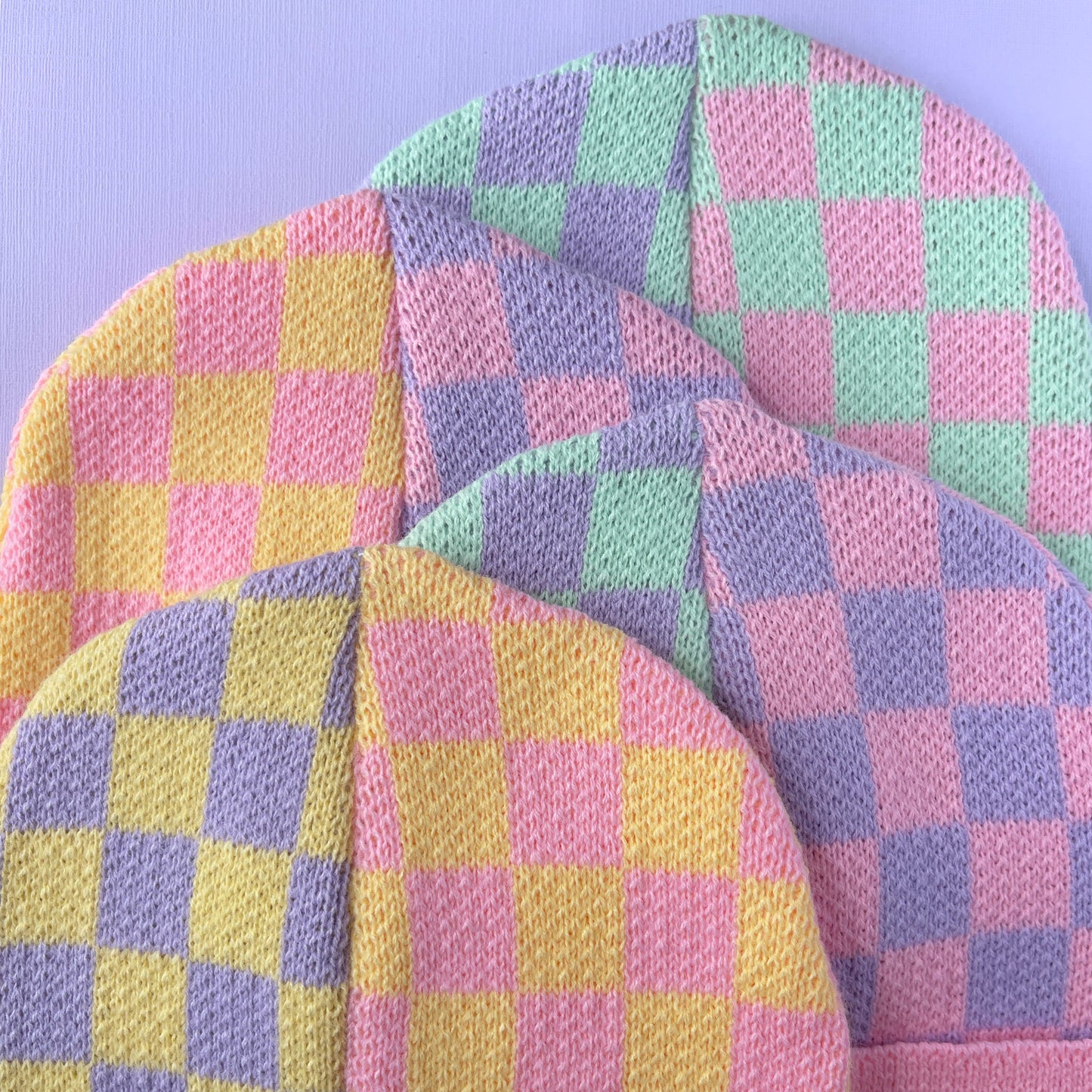Half and Half Check Beanie