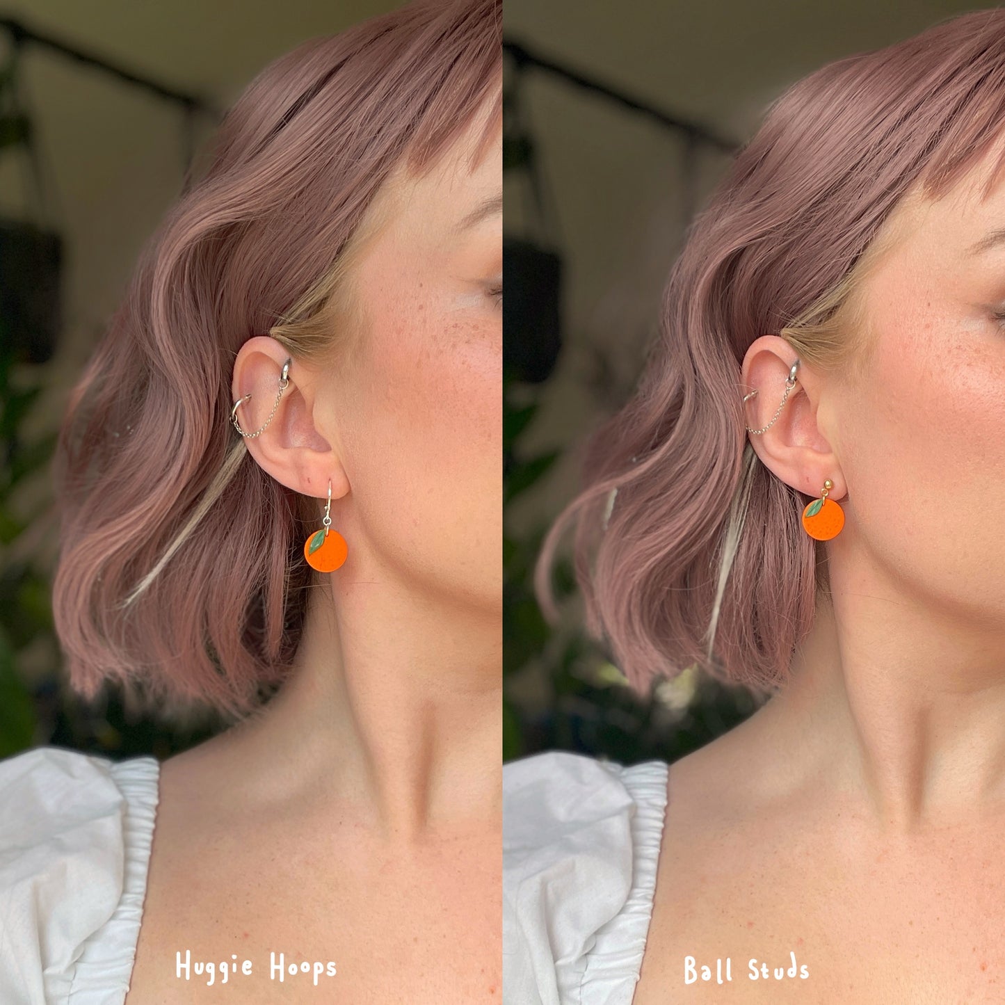 Orange Peel Earrings