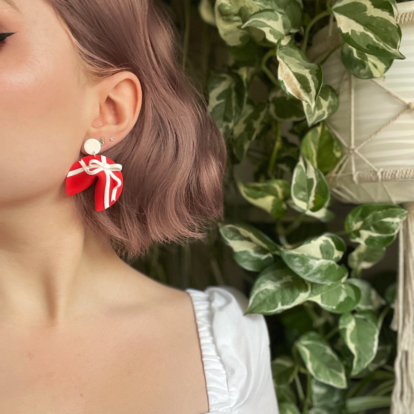 Wrap It Up Fortune Cookie Earrings
