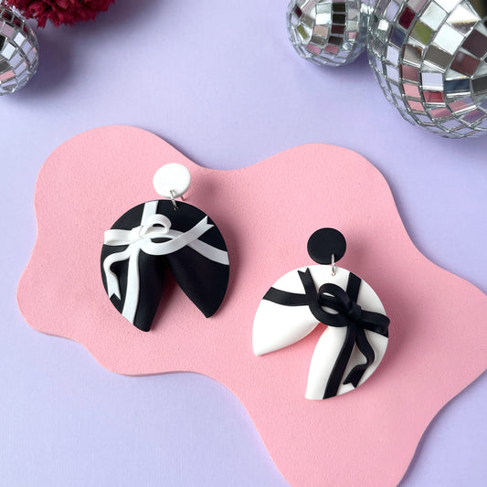 Wrap It Up Fortune Cookie Earrings