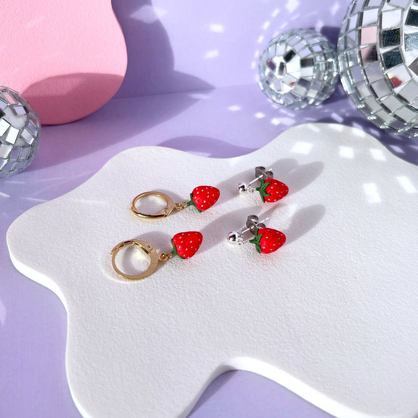 Itty Bitty Strawberry Earrings