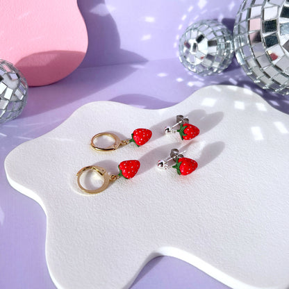 Itty Bitty Strawberry Earrings