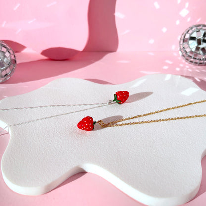 Itty Bitty Strawberry Necklace