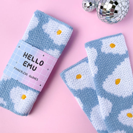 Egg Fingerless Gloves