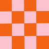 Orange and Pink Check