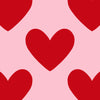 Pink with Red Hearts