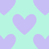 Mint with Lilac Hearts