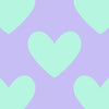 Lilac with Mint Hearts