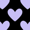 Black with Lilac Hearts