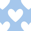 Light Blue with White Hearts