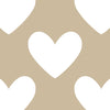 Beige with White Hearts
