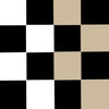 Black, White and Beige Check