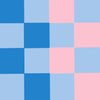 Azure, Light Blue and Pink Check