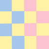 Light Blue, Yellow and Pink Check