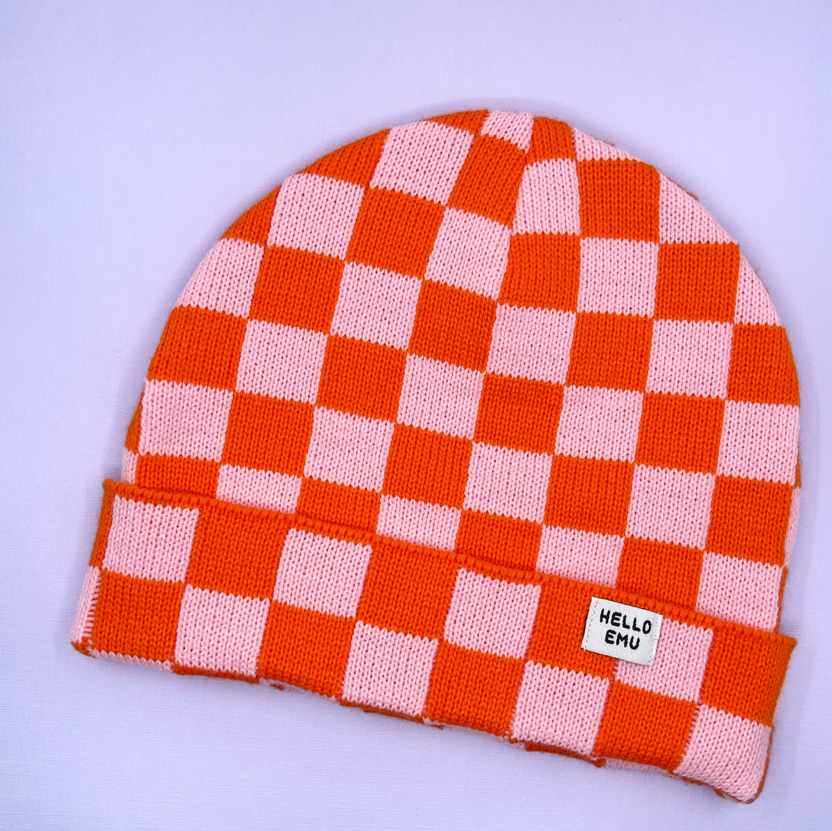 All Over Check Beanie