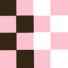 Brown, Pink and White Check