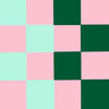 Emerald, Pink and Mint Check