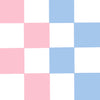 Light Blue, Pink and White Check