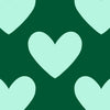 Emerald with Mint Hearts