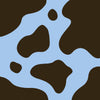 Brown and Light Blue Cow
